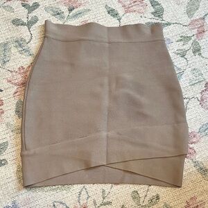 BCBGMaxAzria Taupe Pencil Skirt